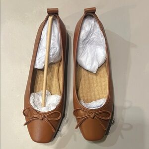 NEW Kelsi Dagger Brown Leather Ballet Flats